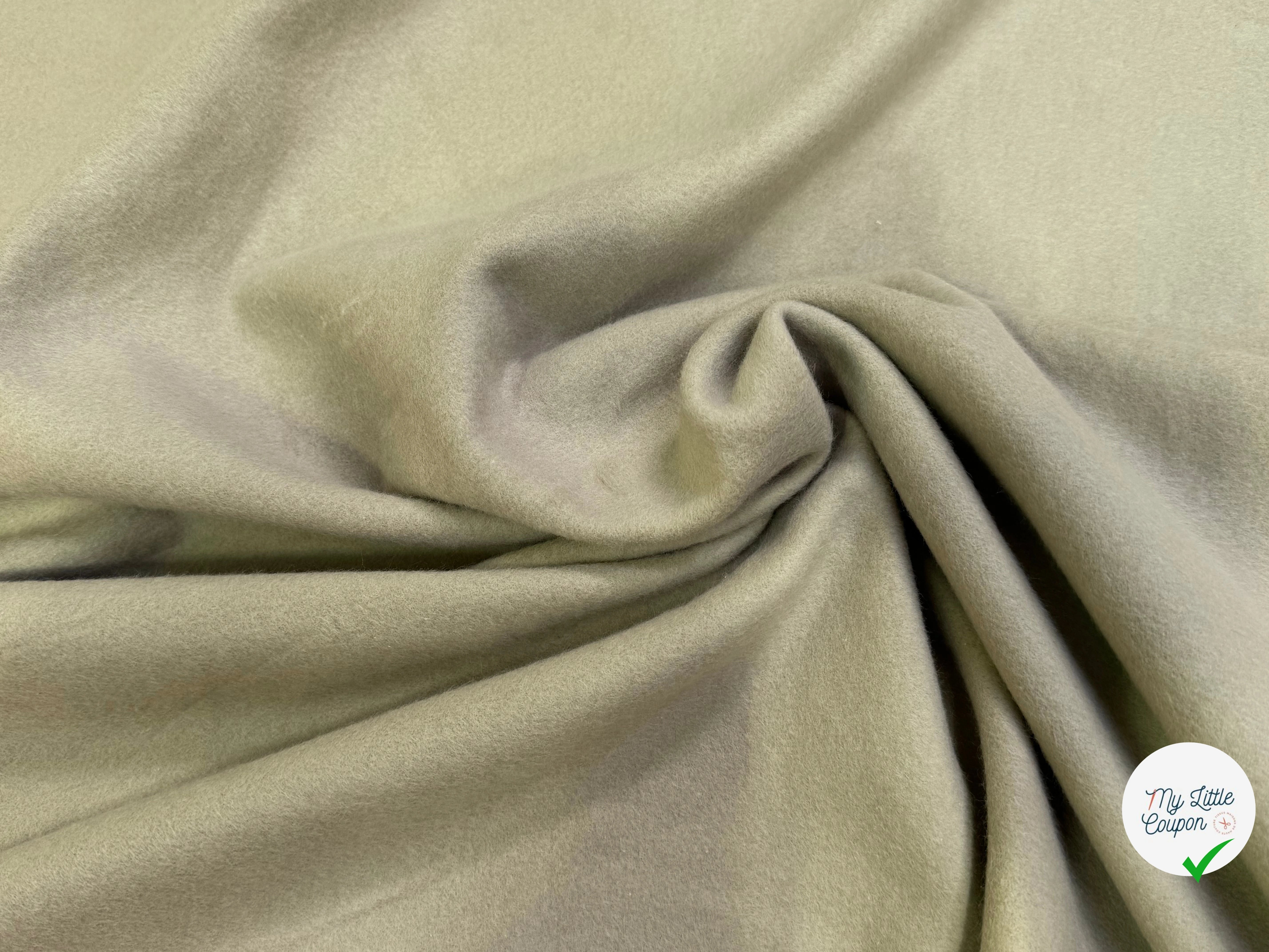 MOLLETON GRATTÉ TOUT DOUX 100% COTON BEIGE CAFÉ GRANDE LAIZE - My Little Coupon
