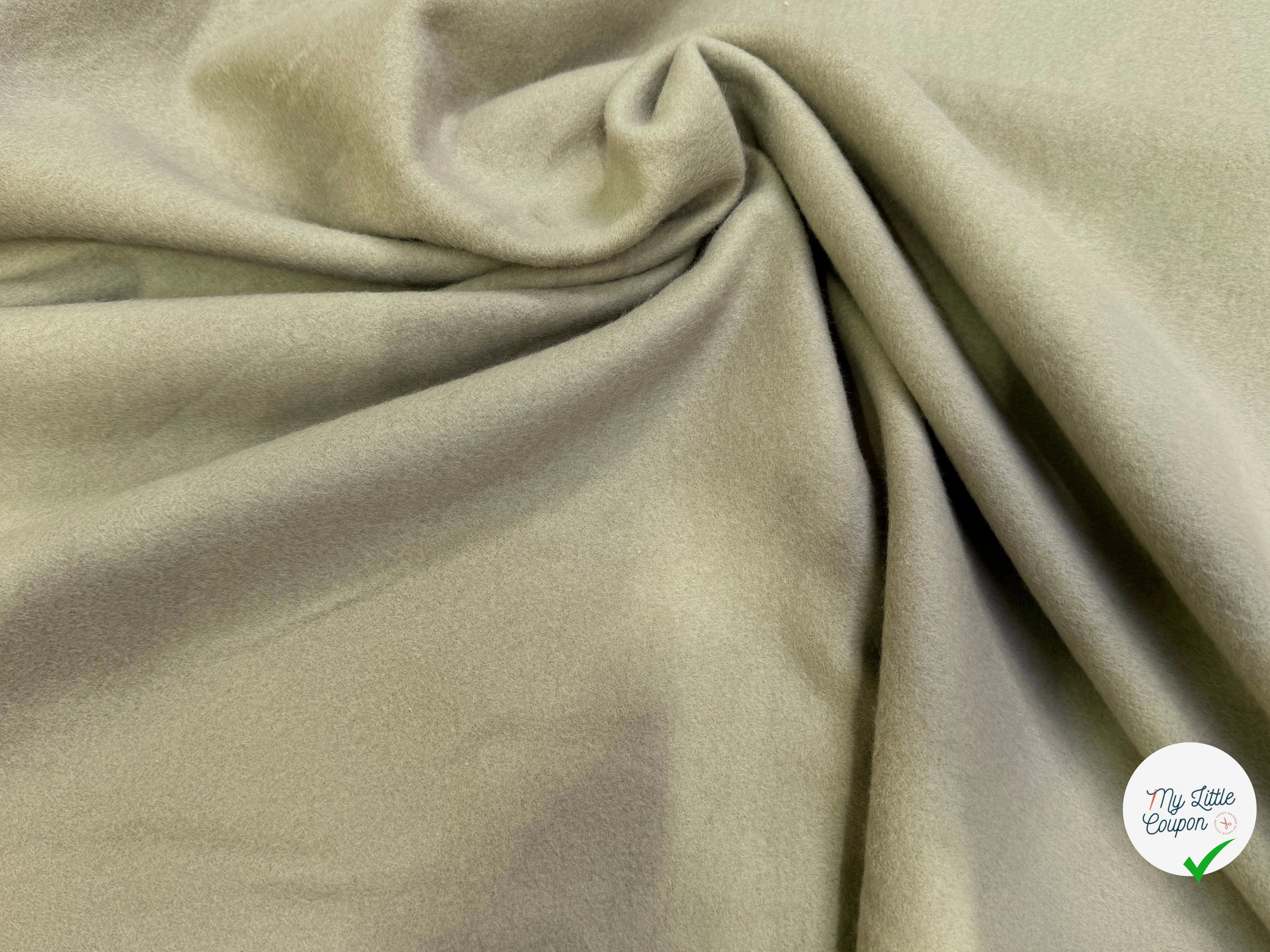 MOLLETON GRATTÉ TOUT DOUX 100% COTON BEIGE CAFÉ GRANDE LAIZE - My Little Coupon