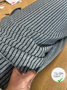 MOLLETON GRIS RAYURES NOIRES - My Little Coupon