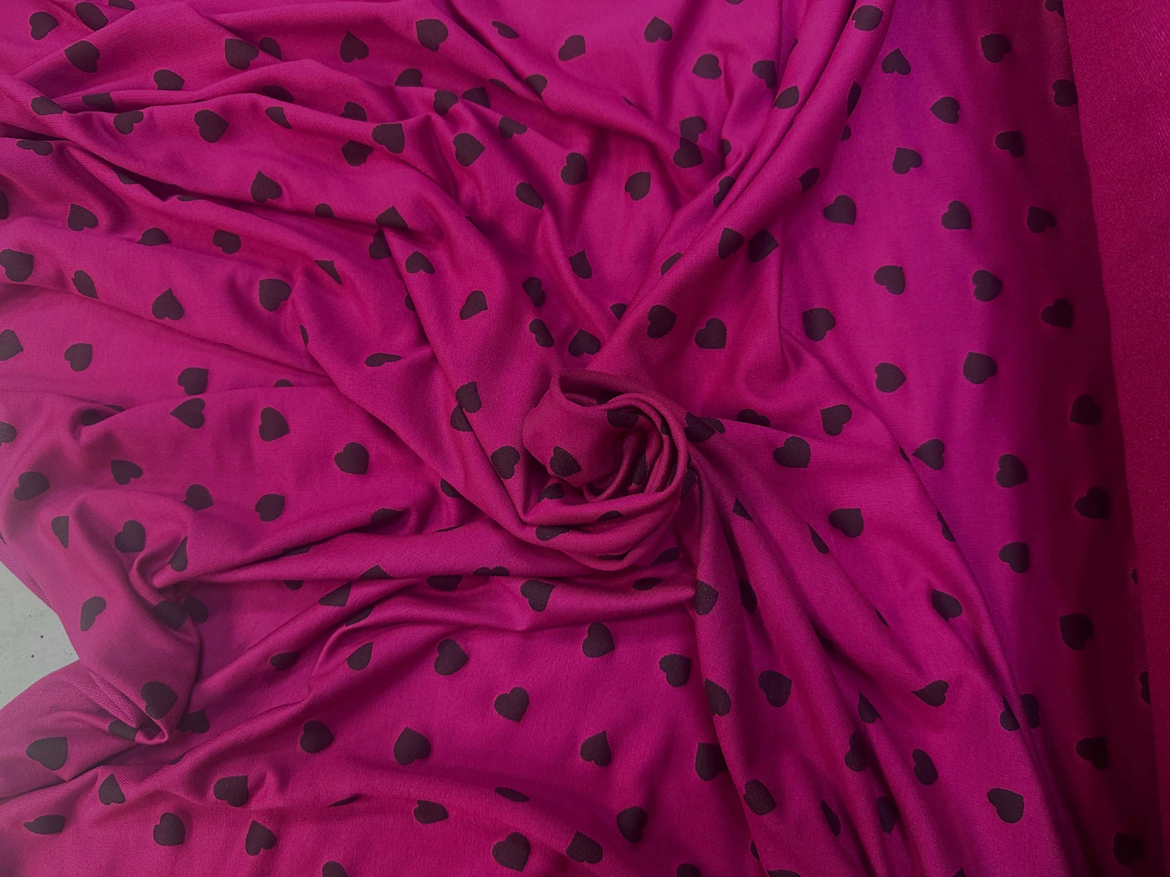 MOLLETON LÉGER VISCOSE STRIÉ AUBERGINE FUCHSIA AMOUREUX MLC INTERN