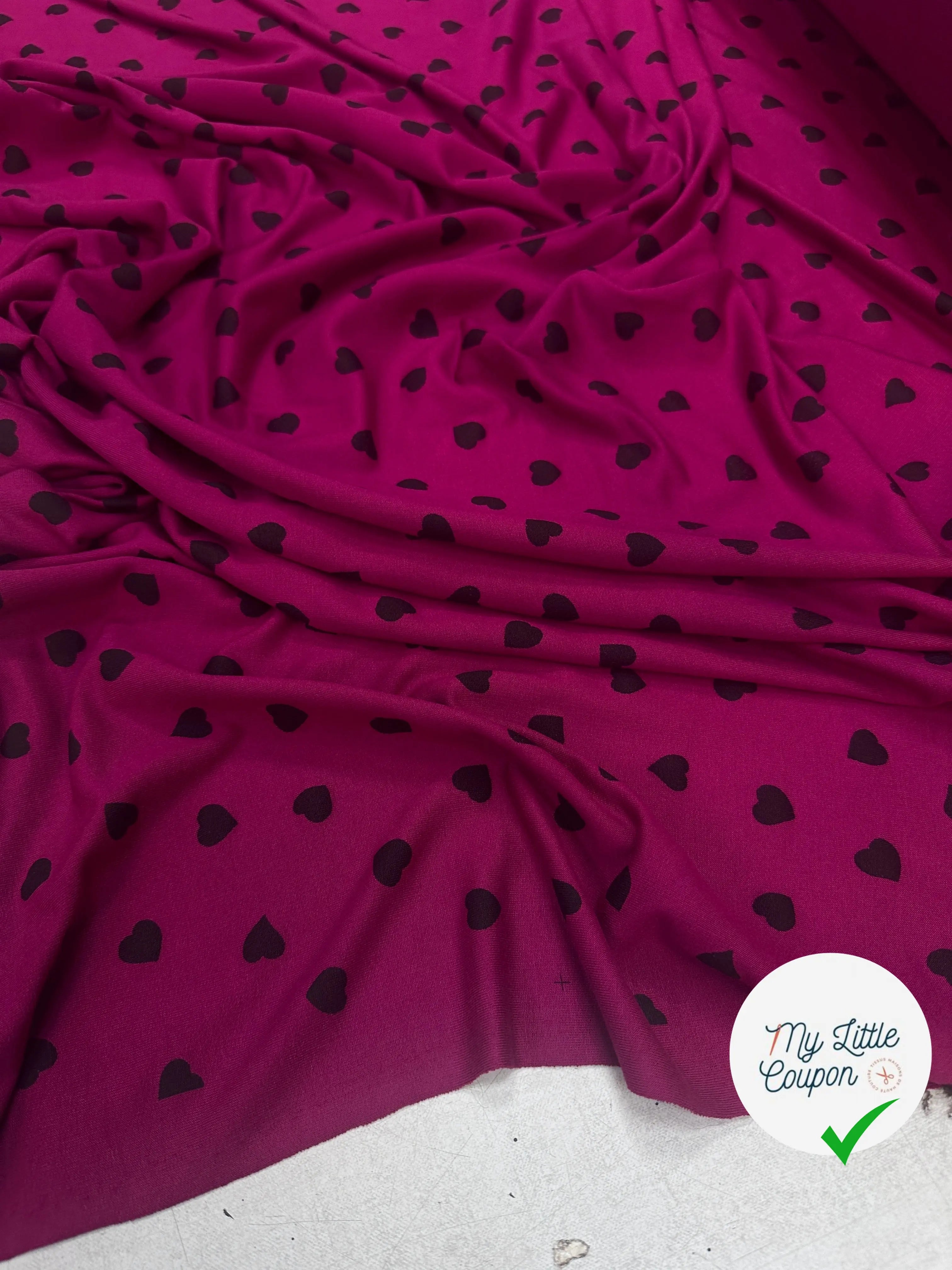 MOLLETON LÉGER VISCOSE STRIÉ AUBERGINE FUCHSIA AMOUREUX MLC INTERN