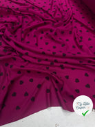 MOLLETON LÉGER VISCOSE STRIÉ AUBERGINE FUCHSIA AMOUREUX MLC INTERN