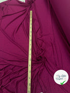 MOLLETON LÉGER VISCOSE STRIÉ AUBERGINE FUCHSIA ÉTOILE - My Little Coupon