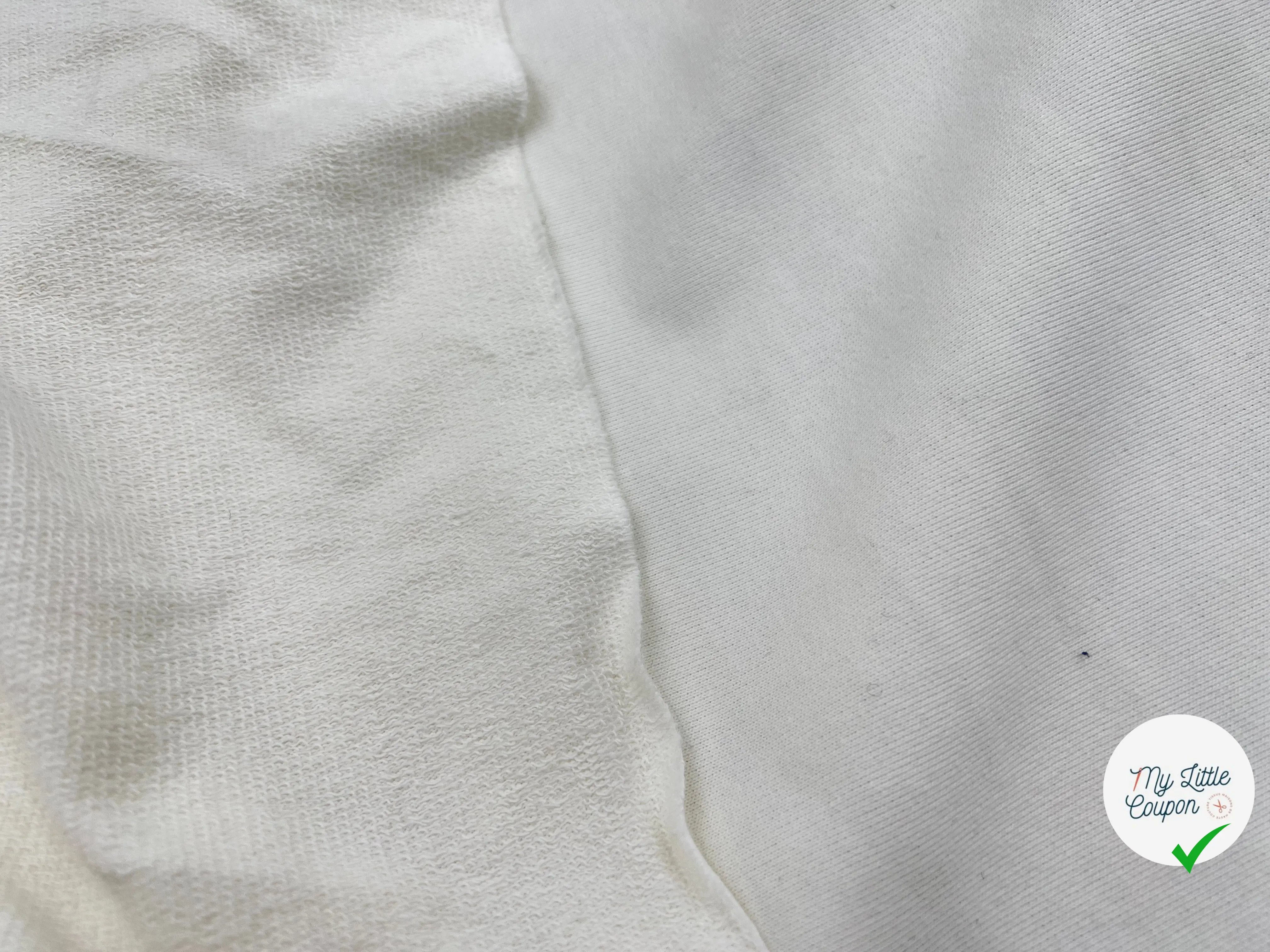 MOLLETON SWEAT IVOIRE COTON BIO - My Little Coupon - tissu - coudre