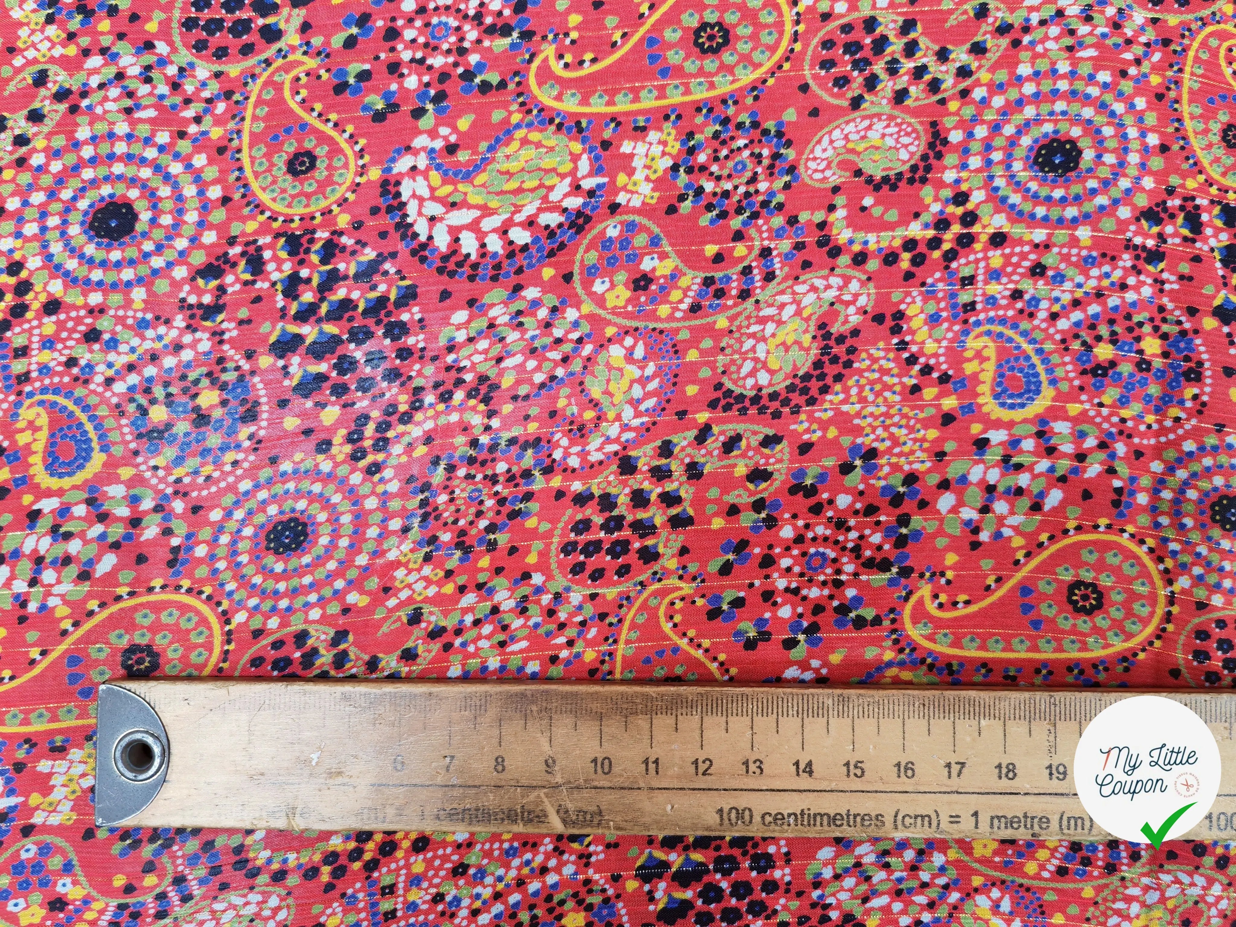 MOUSSELINE BANDANABSTRAIT AMBIANCE ROUGE - My Little Coupon