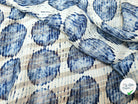 MOUSSELINE CERCLE BLUE FOND BLANC - My Little Coupon
