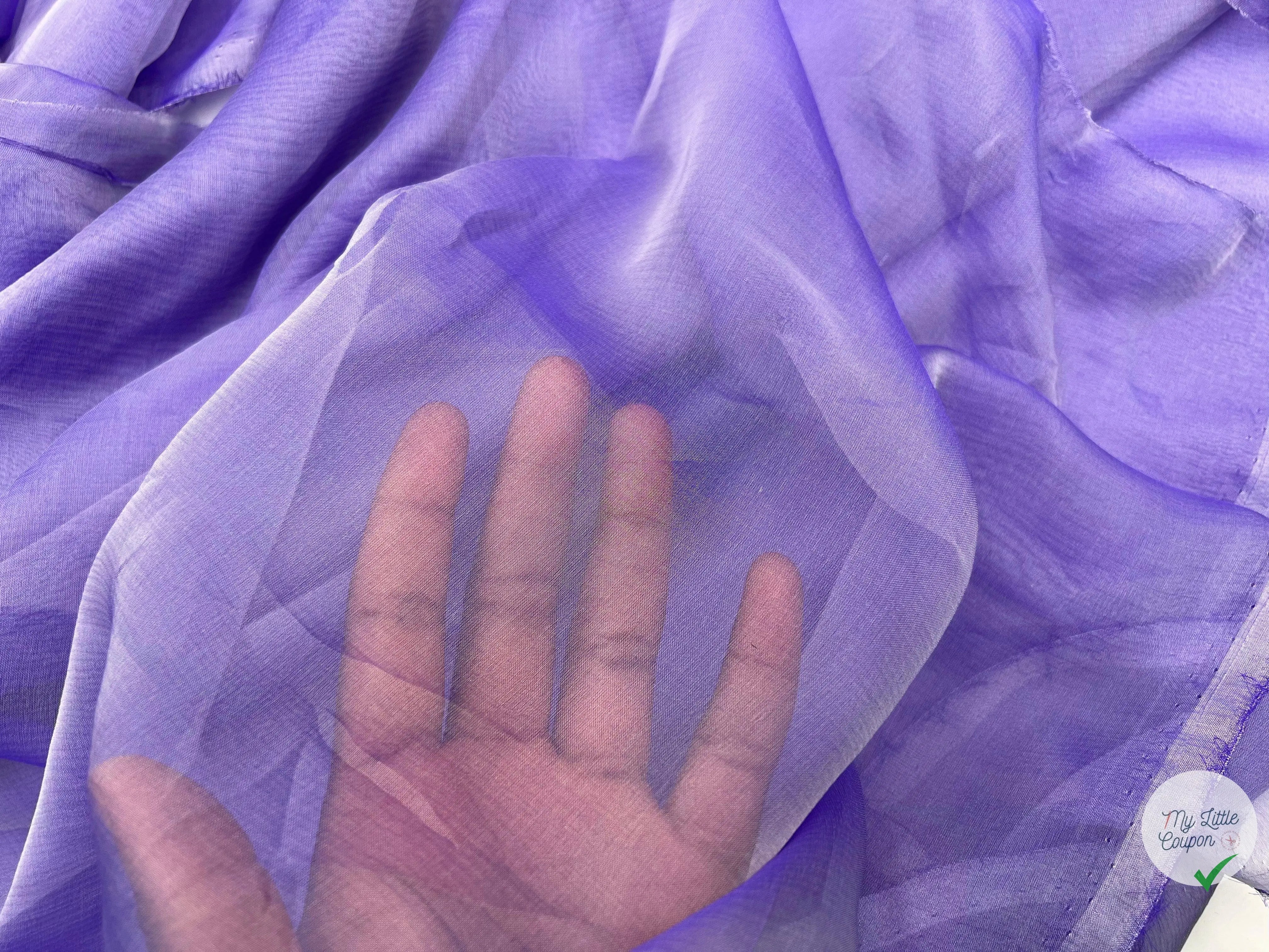 MOUSSELINE CHANGEANTE MAUVE - My Little Coupon - tissu - coudre