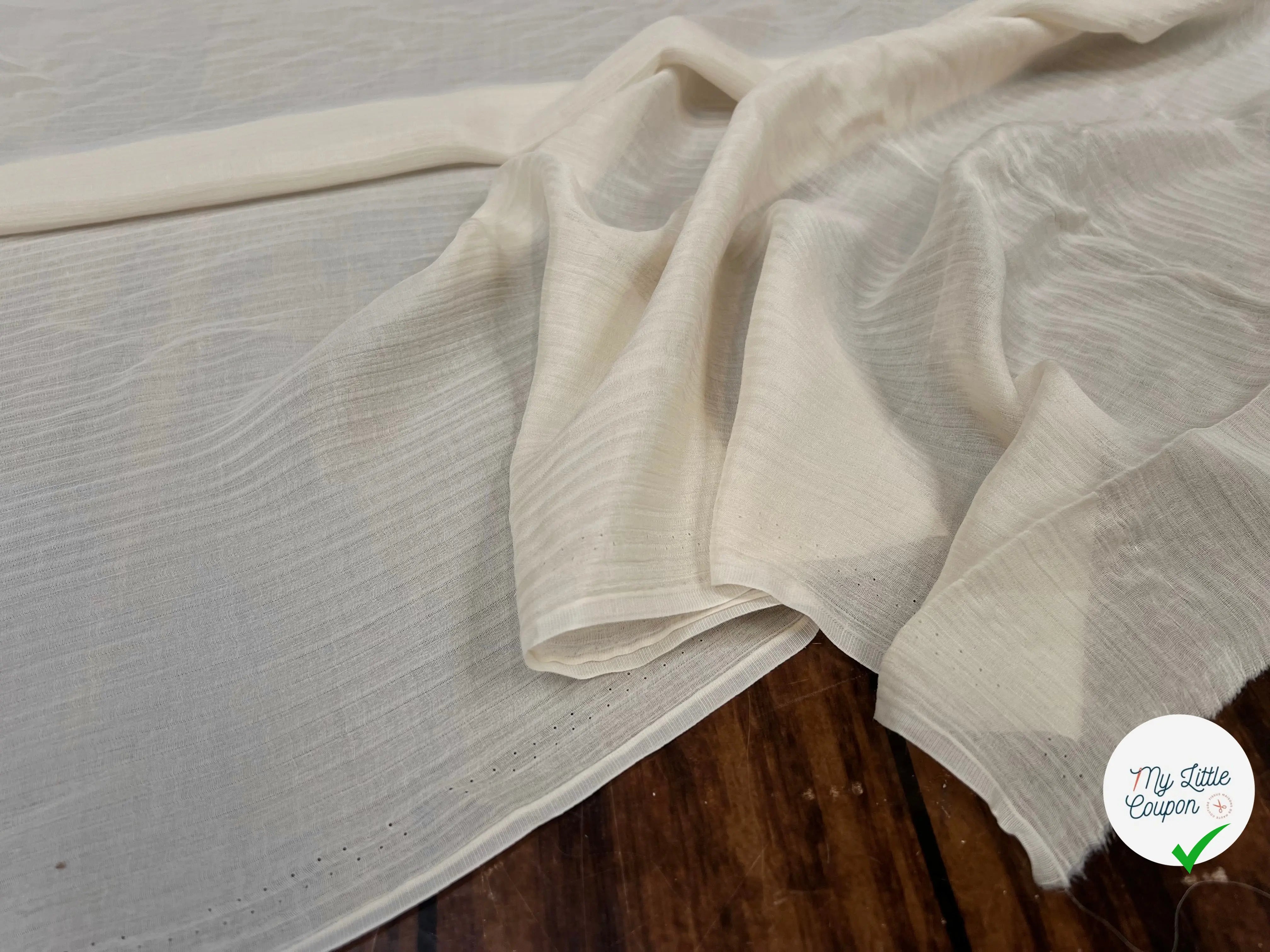 MOUSSELINE CRÈME RAYURES - My Little Coupon