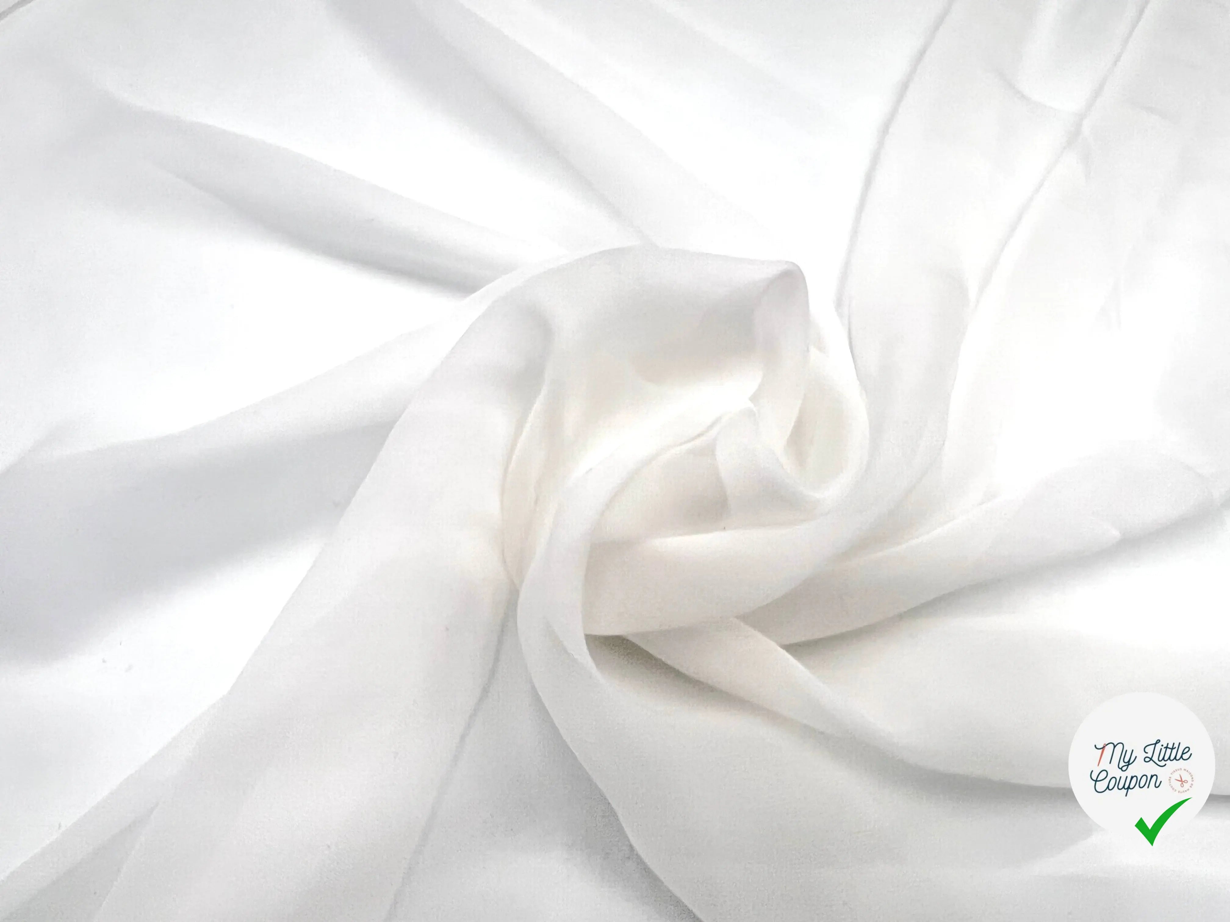 MOUSSELINE DE SOIE BLANC OPTIQUE - My Little Coupon - tissu - coudre