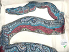 MOUSSELINE DE SOIE IMPRIMÉ SNAKE MULTICOLORE BLUE - My Little Coupon - tissu - coudre