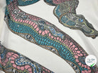 MOUSSELINE DE SOIE IMPRIMÉ SNAKE MULTICOLORE VARIÉTÉ GREEN - My Little Coupon - tissu - coudre