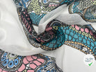 MOUSSELINE DE SOIE IMPRIMÉ SNAKE MULTICOLORE VARIÉTÉ GREEN - My Little Coupon - tissu - coudre