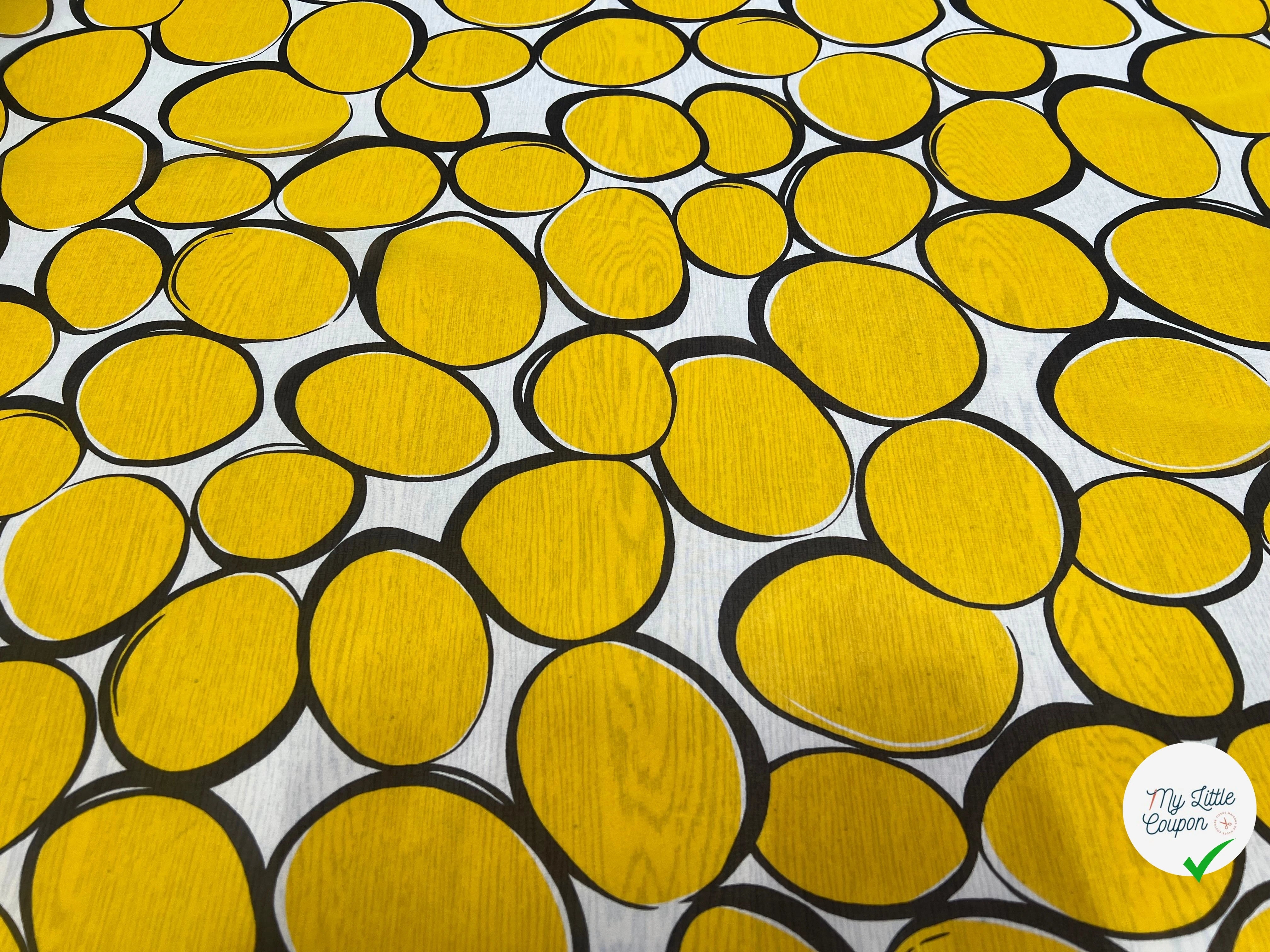 MOUSSELINE DE SOIE ROND JAUNE - My Little Coupon