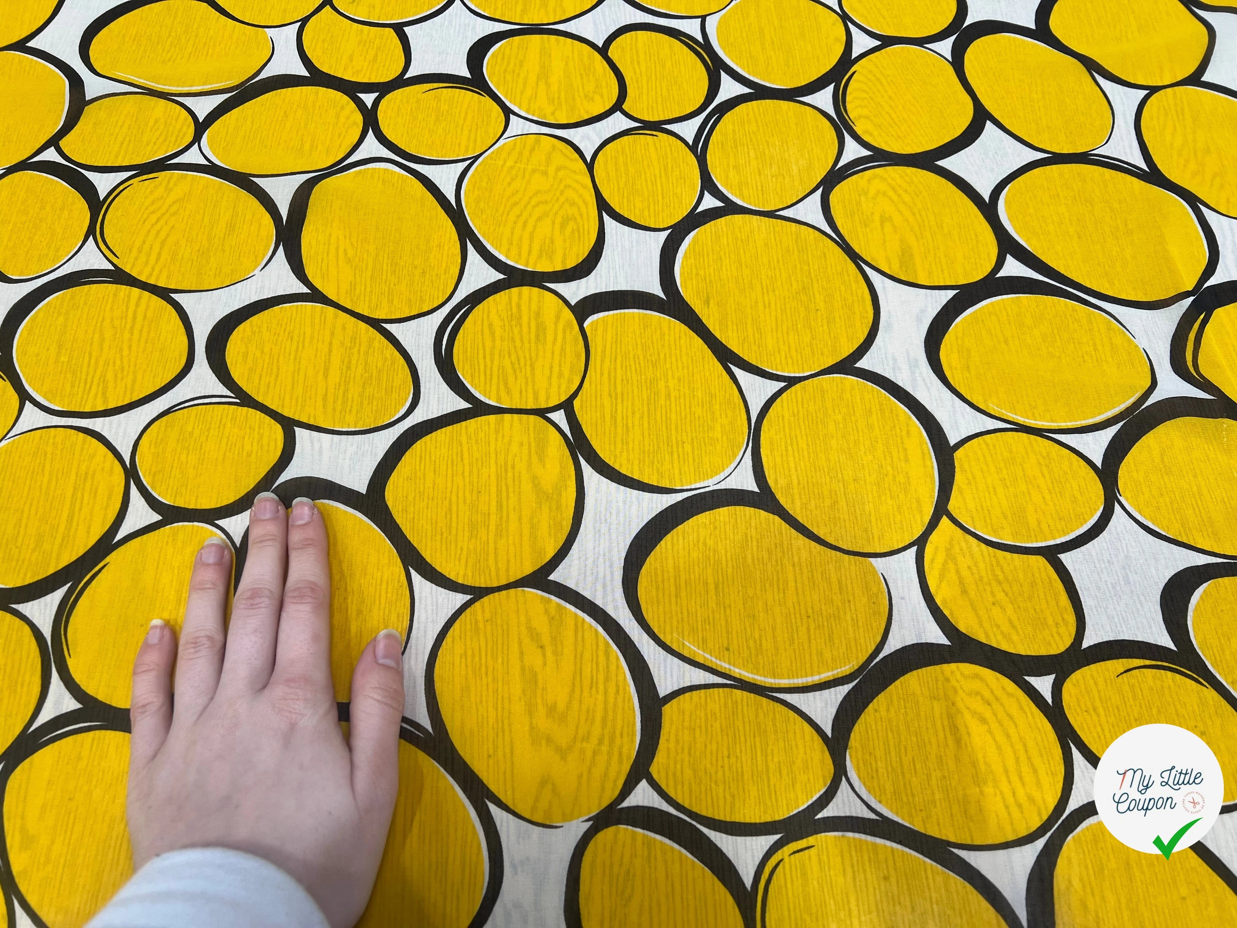 MOUSSELINE DE SOIE ROND JAUNE - My Little Coupon