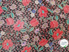 MOUSSELINE FLEURS ORIENTALES FOND NOIR - My Little Coupon