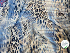 MOUSSELINE LÉOPARD NEIGE ET BLEU - My Little Coupon