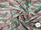 MOUSSELINE MOTIF BANDANA CHÂTAIGNE & ÉMERAUDE - My Little Coupon