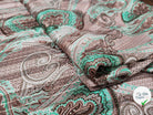 MOUSSELINE MOTIF BANDANA CHÂTAIGNE & ÉMERAUDE - My Little Coupon