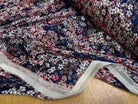 MOUSSELINE YORYU FOND MARINE MAGNIFIQUES MOTIFS FLORAUX - My Little Coupon