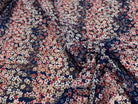 MOUSSELINE YORYU FOND MARINE MAGNIFIQUES MOTIFS FLORAUX - My Little Coupon