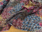 MOUSSELINE YORYU SATIN STRIPE PRINT FUSHIA BLUE&ORANGE - My Little Coupon