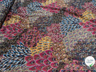 MOUSSELINE YORYU SATIN STRIPE PRINT FUSHIA BLUE&ORANGE - My Little Coupon