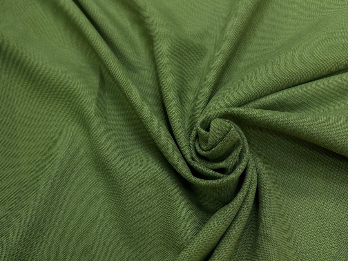TOILE NATTÉE DE COTON LIN LOURDE VERT 56% COTON - My Little Coupon