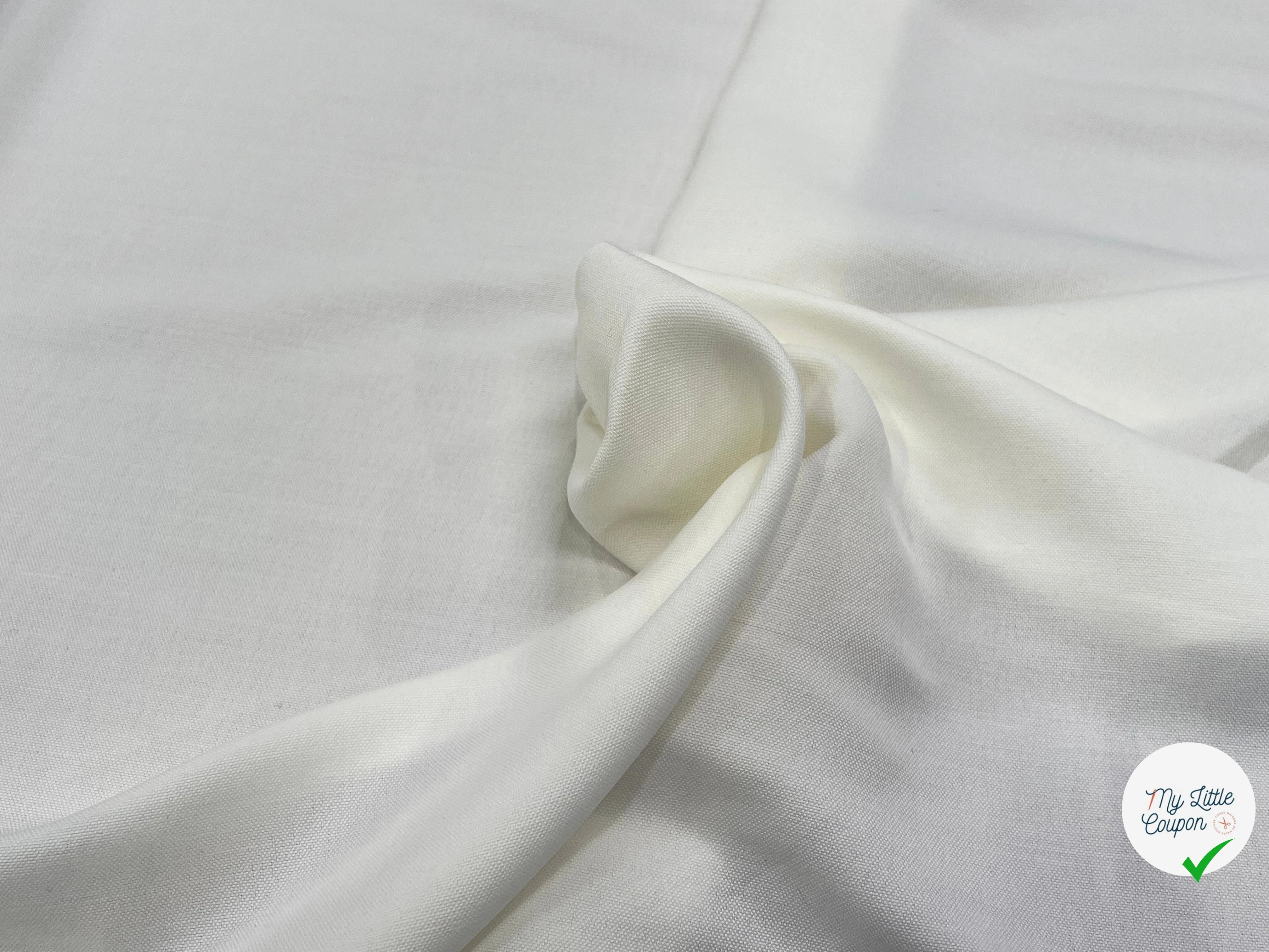 NATTÉ DE COTON FLUIDE STRETCH BLANC - My Little Coupon