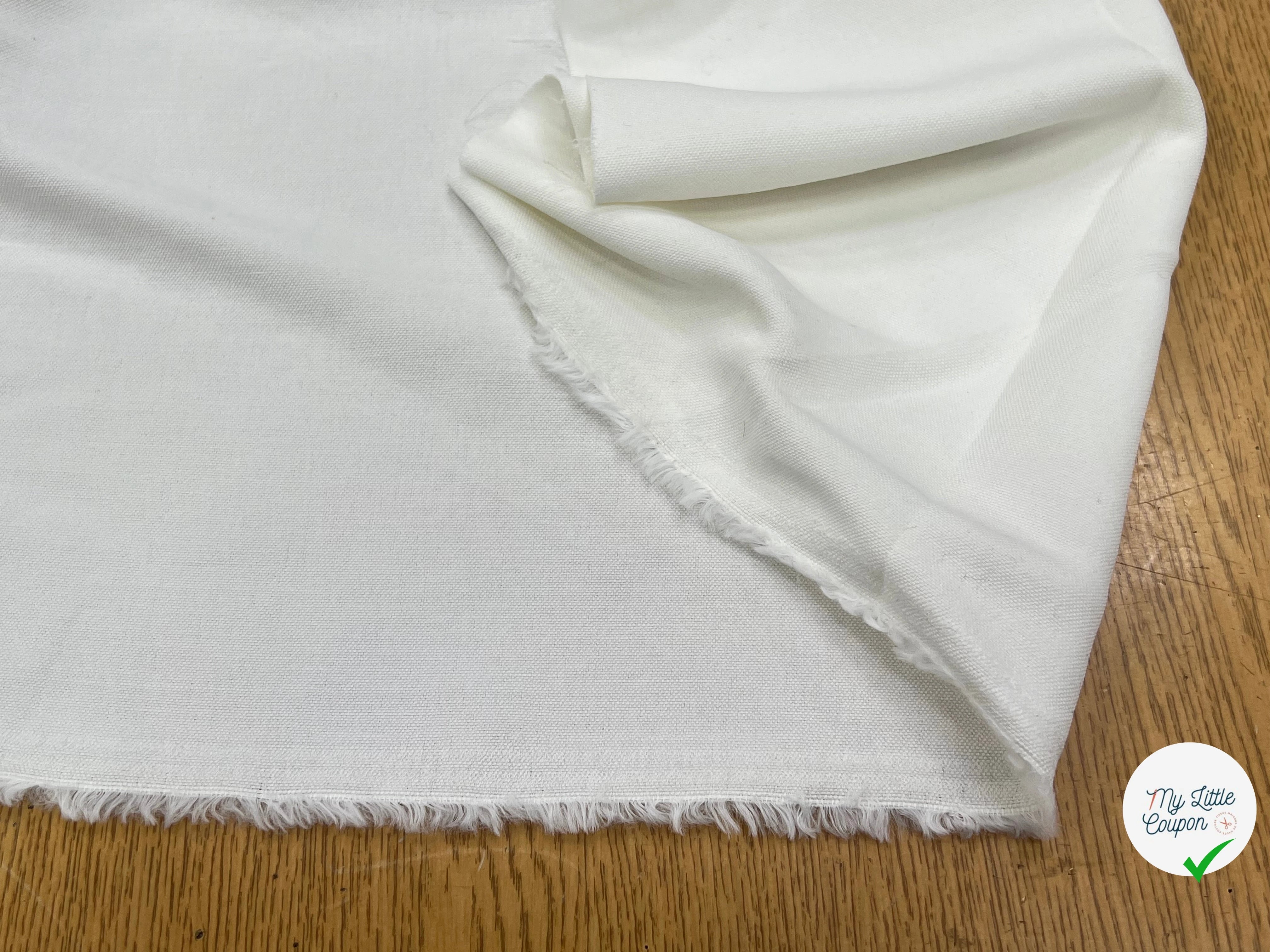 NATTÉ DE COTON FLUIDE STRETCH BLANC - My Little Coupon