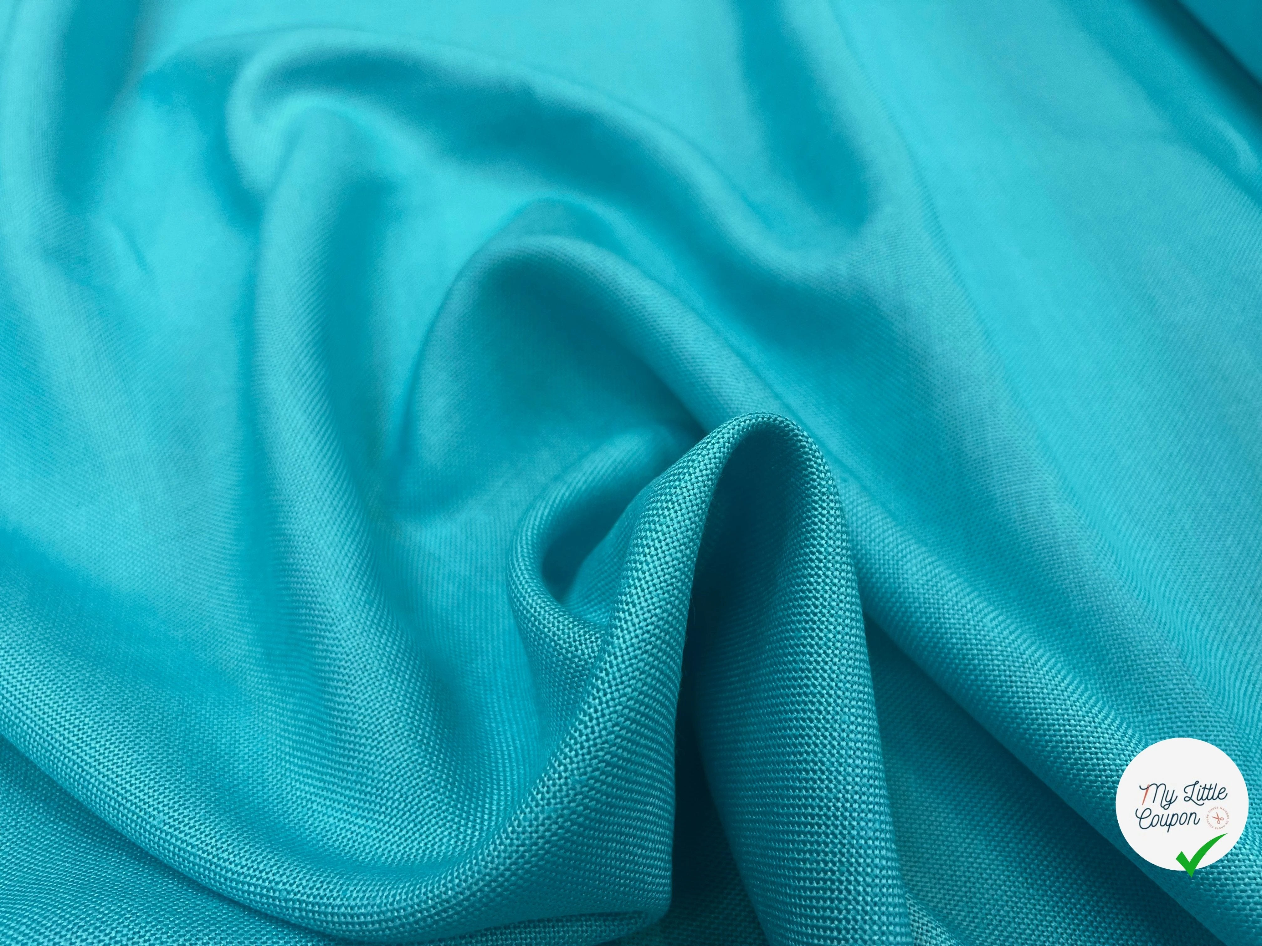 NATTE VISCOSE CANEVAS TURQUOISE - My Little Coupon