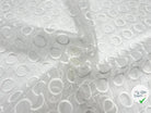 ORGANZA BRODÉ DE DUO CERCLES ET LOSANGES - My Little Coupon - tissu - coudre