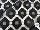 ORGANZA BRODÉ RUCHES CÉLESTE NOIR - My Little Coupon - tissu - coudre