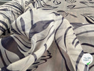 ORGANZA DE SOIE IMPRIMÉ GRAPHIQUE FONC BLANC - My Little Coupon