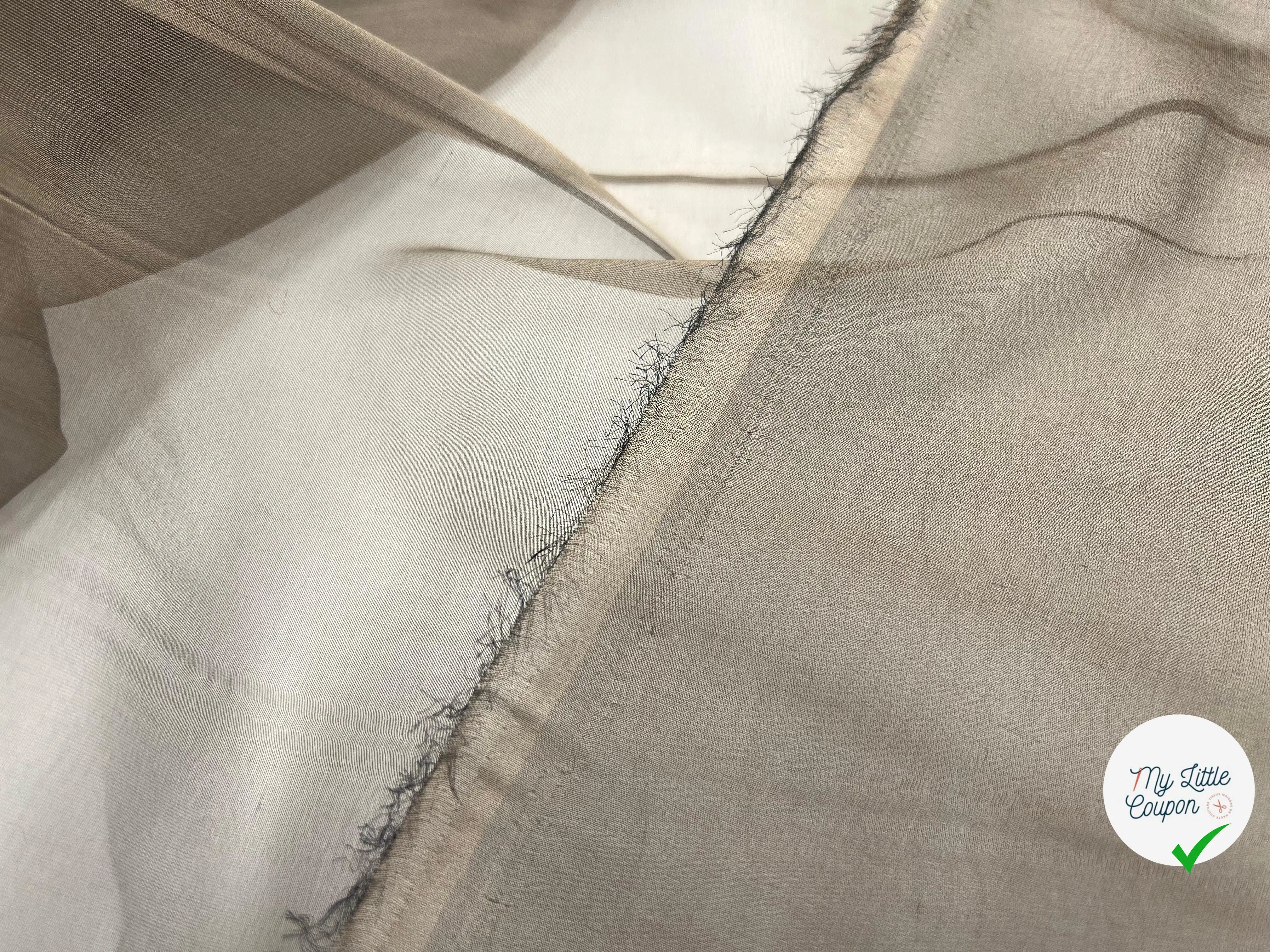 ORGANZA DE SOIE MARRON GLACÉ - coupon de tissu de 3 mètres - My Little Coupon - tissu - coudre