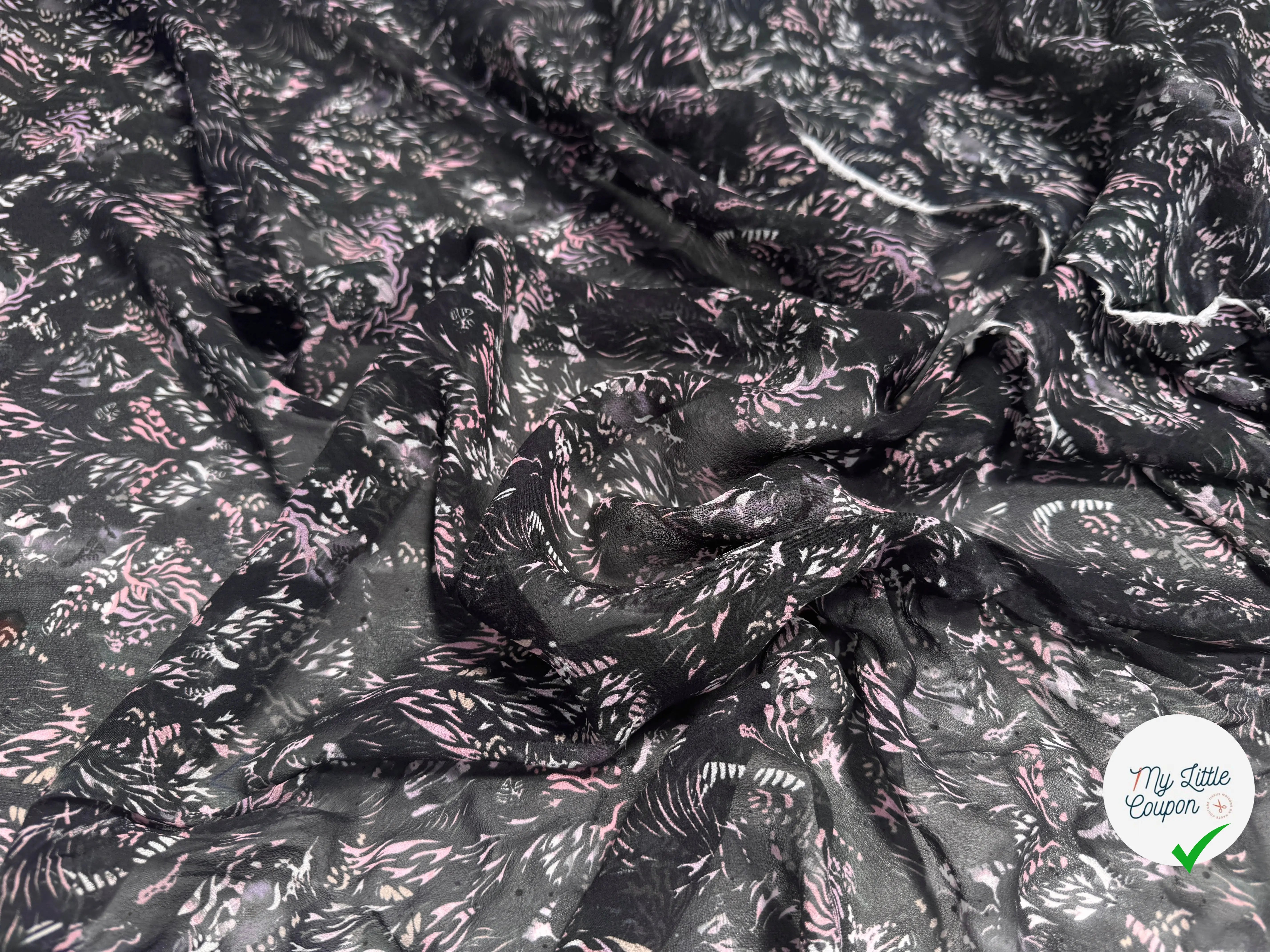 ORGANZA DE SOIE ROSACES WILDNIGHT - My Little Coupon