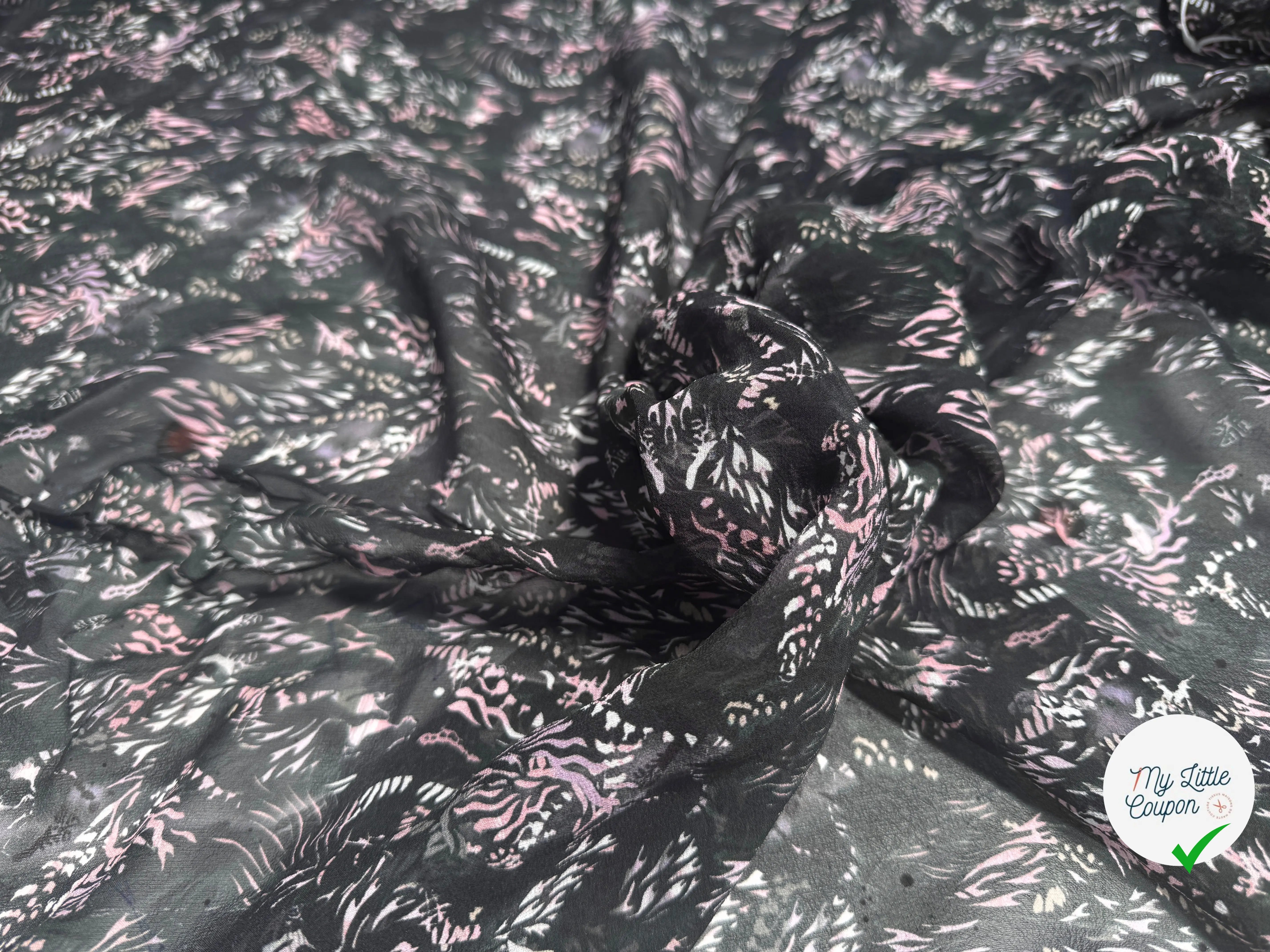 ORGANZA DE SOIE ROSACES WILDNIGHT - My Little Coupon