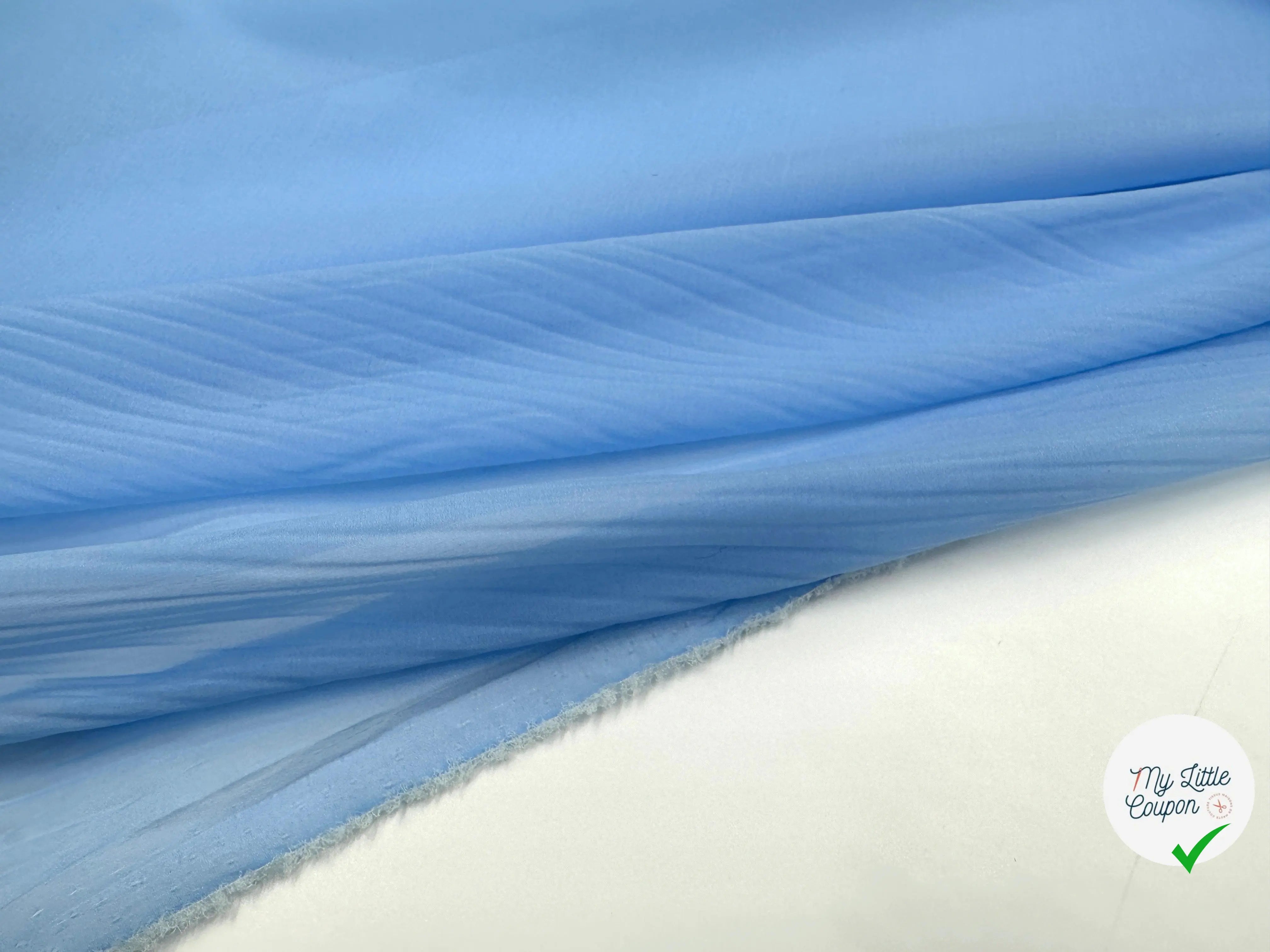 ORGANZA DE SOIE SKY BLUE - My Little Coupon - tissu - coudre