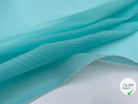 ORGANZA DE SOIE STRETCH BLUE AQUA - My Little Coupon - tissu - coudre