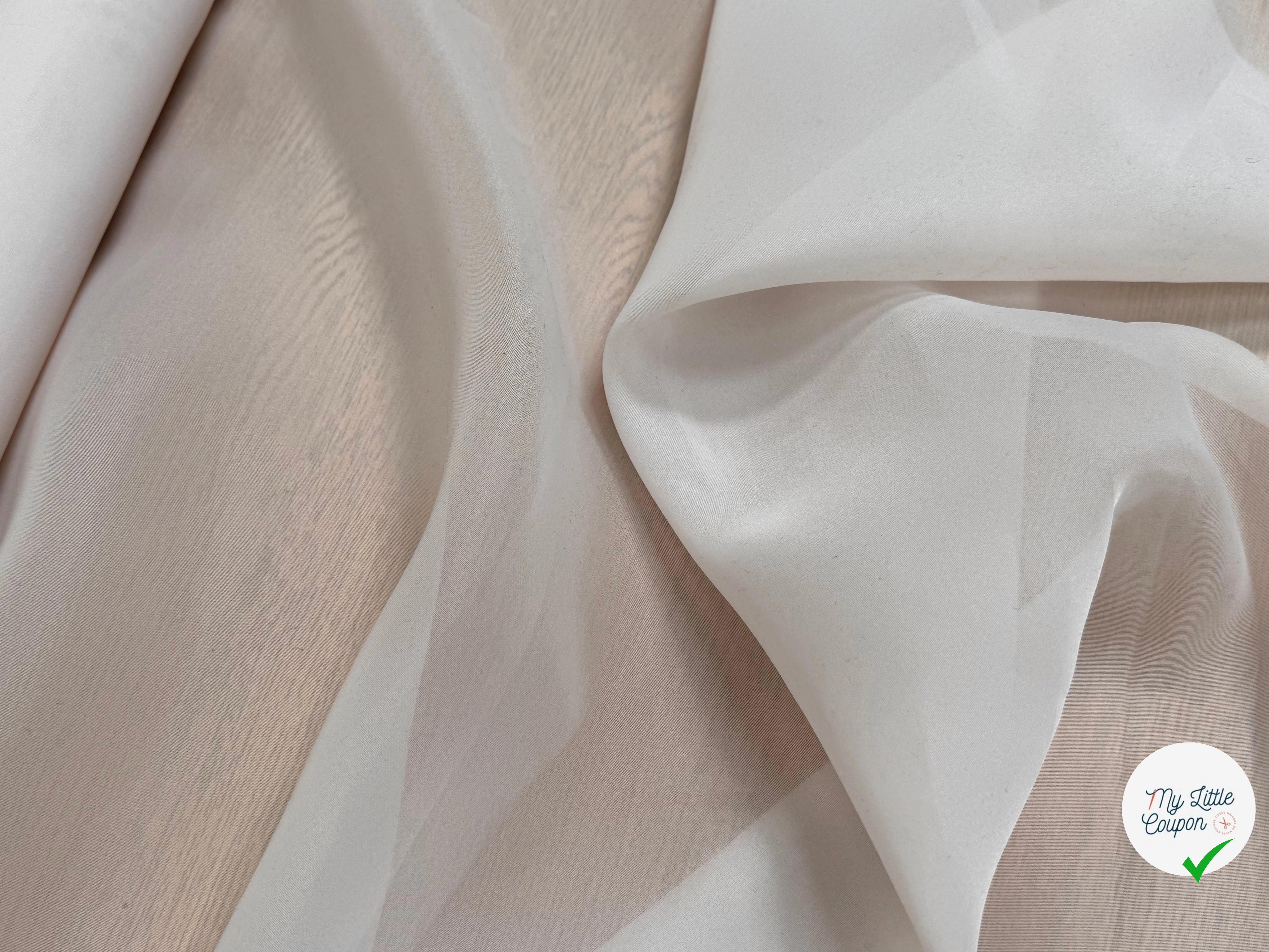 ORGANZA LÉGÈREMENT CREPÉ PALE - My Little Coupon