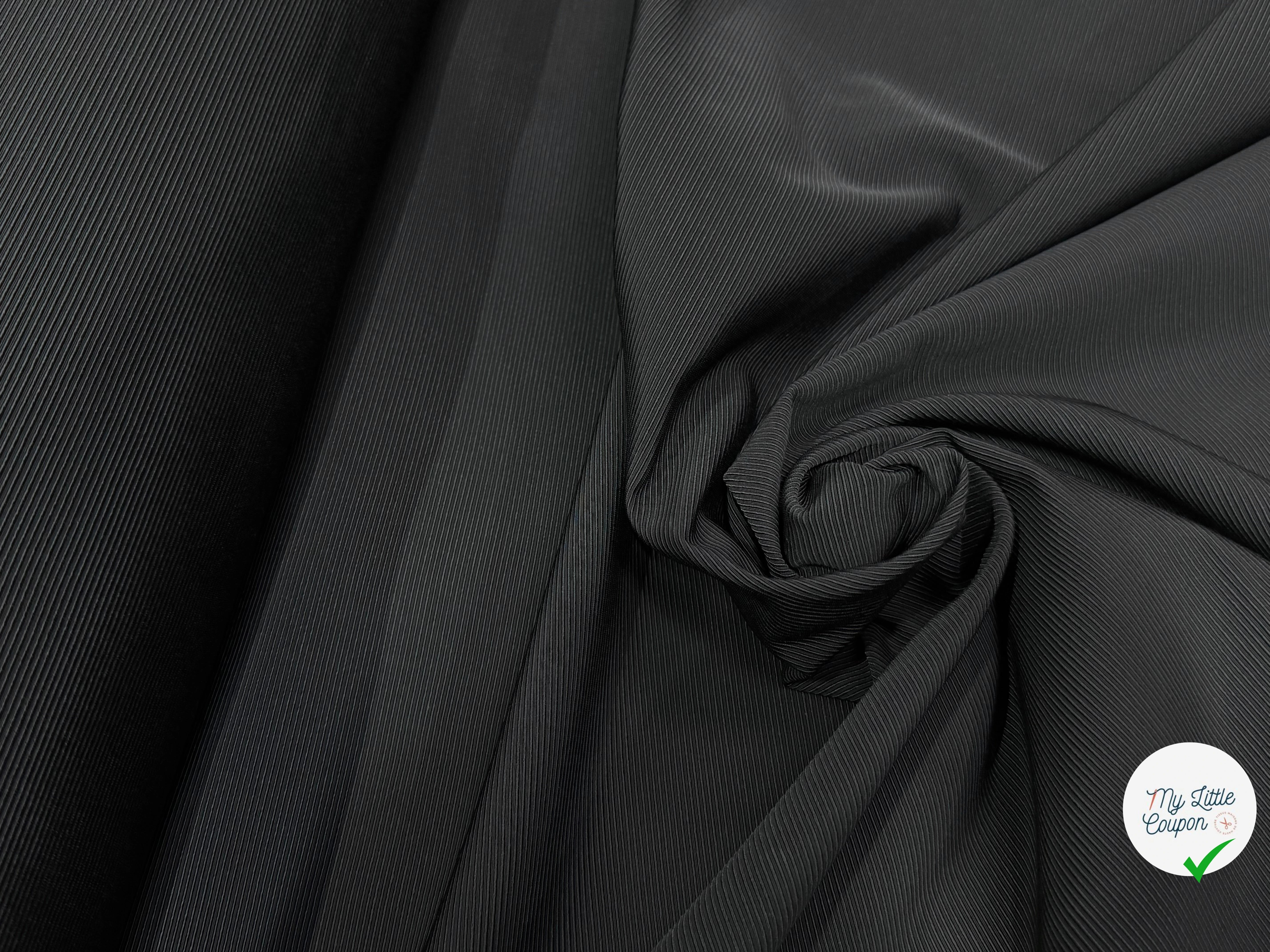 OTTOMAN 100% VISCOSE NOIR PARFAITE TENUE - My Little Coupon