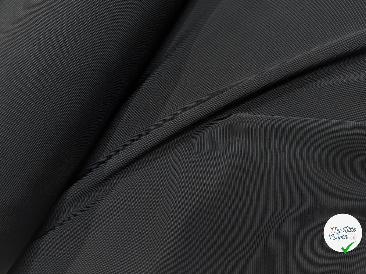 OTTOMAN 100% VISCOSE NOIR PARFAITE TENUE - My Little Coupon