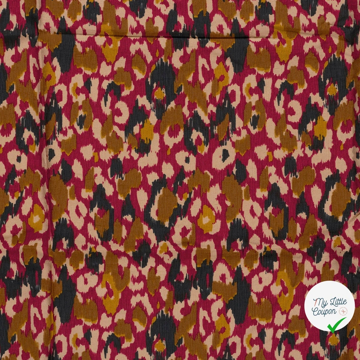 Ottoman de viscose abstrait bordeaux