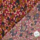 Ottoman de viscose abstrait bordeaux