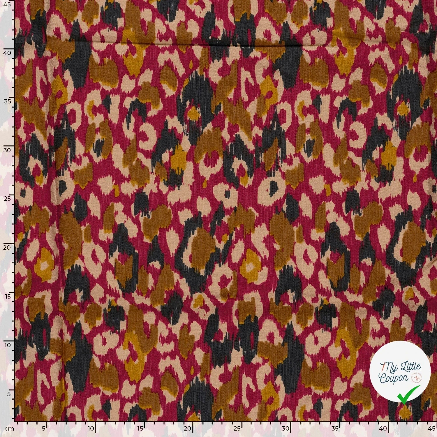 Ottoman de viscose abstrait bordeaux