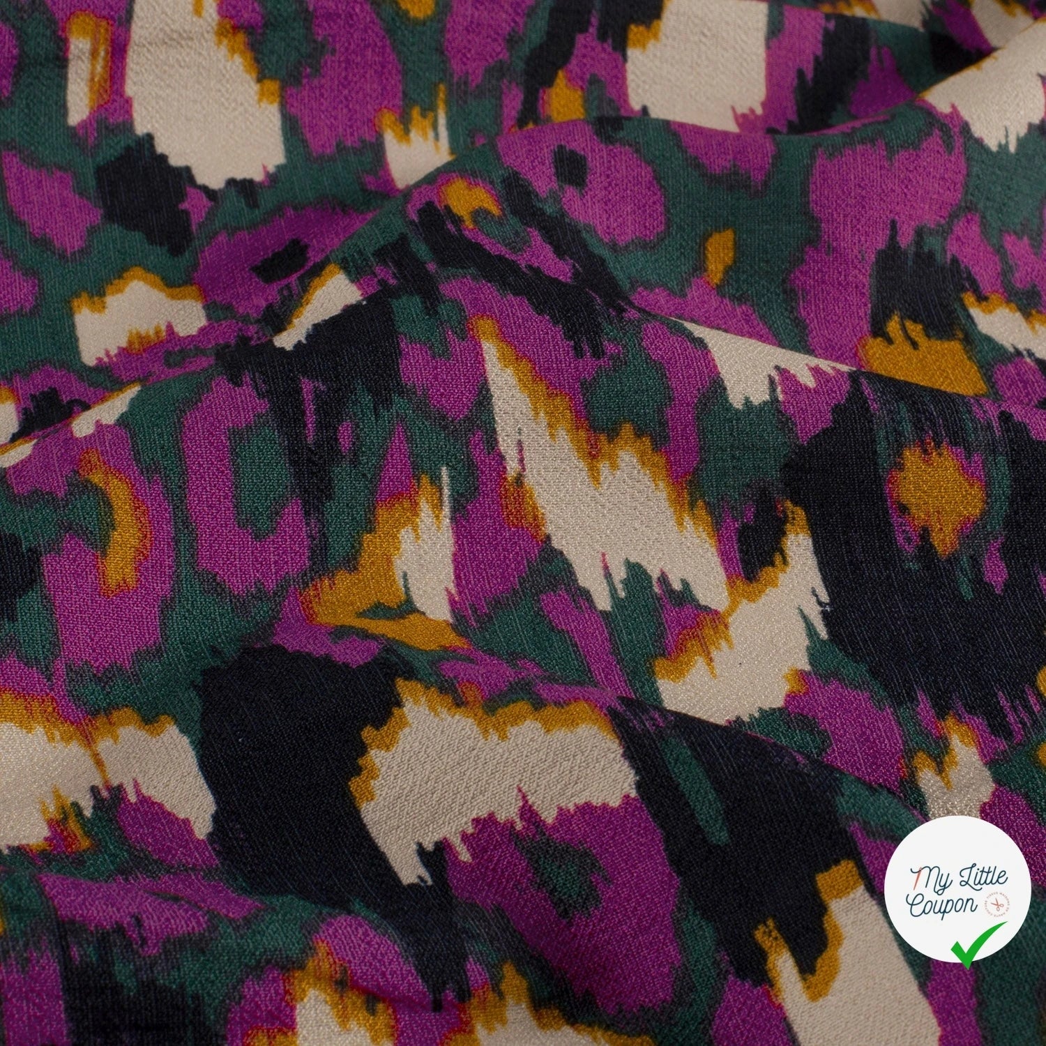 Ottoman de viscose abstrait pourpre