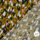 Ottoman de viscose abstrait vert