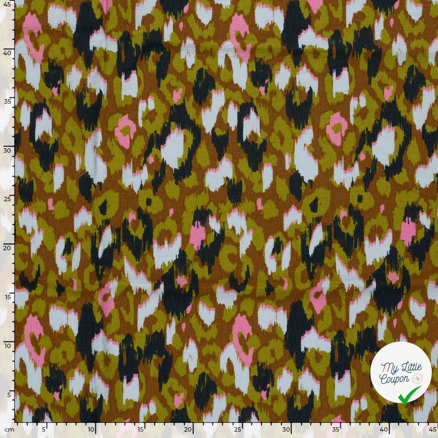 Ottoman de viscose abstrait vert