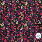 Ottoman de viscose fleurs fuchsia