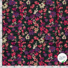 Ottoman de viscose fleurs fuchsia