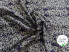 OTTOMAN VISCOSE COTON GÉOMETRIE VERT SUR BLEU - My Little Coupon